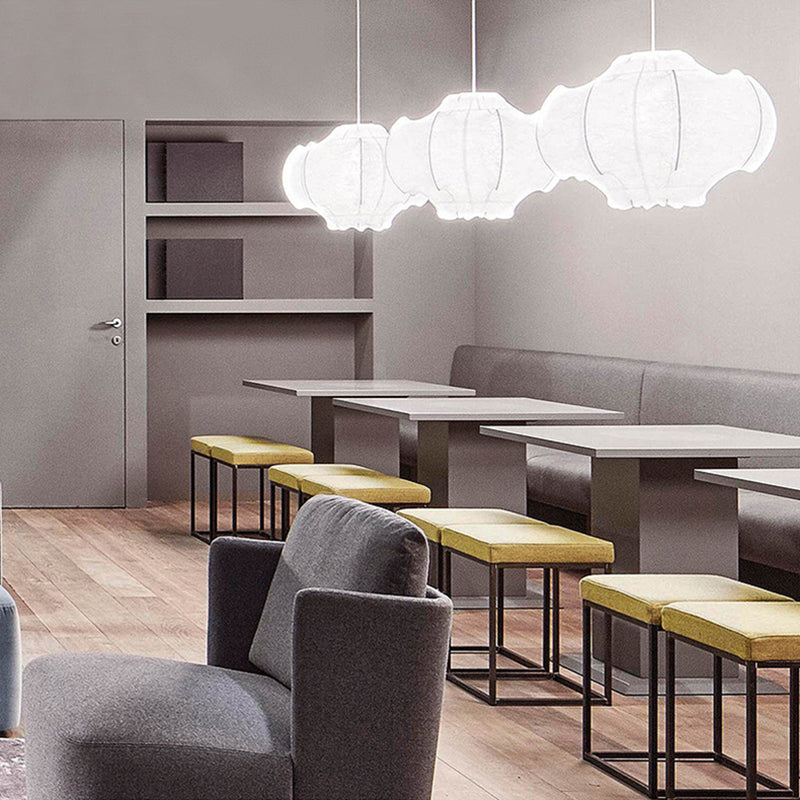 Lantaarnstof Suspensie Hanglamp Lichte Noordse stijl Witte hanglamp Lamp