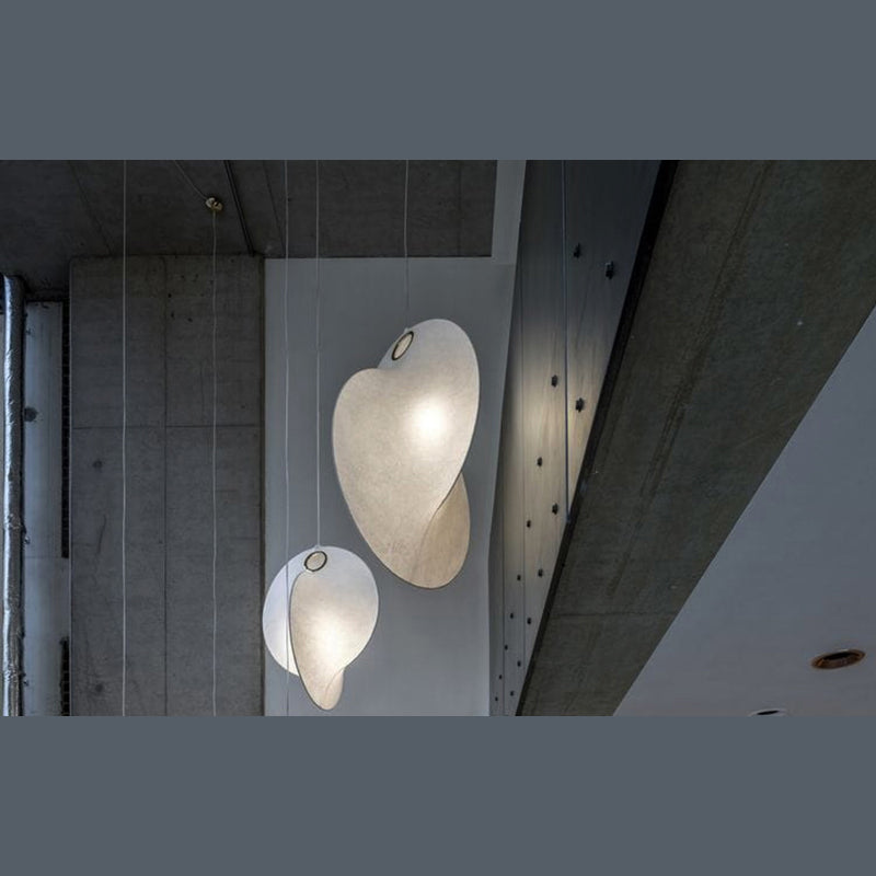 Posteo de suspensión sombreada Luz de estilo moderno de tela Moderna Luz colgante de luz en blanco