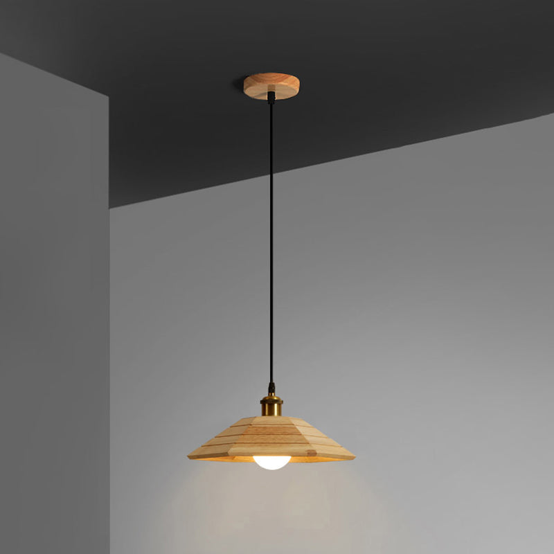 Houten gearceerde hanglampverlichting armatuur moderne stijl plafond hanglampje voor woonkamer