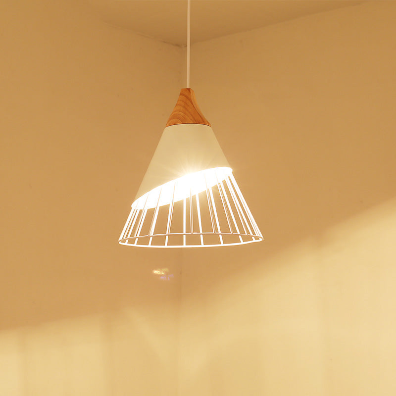 Wit hout Nieuw moderne hanglamp 1-licht kegel plafondlamp voor woonkamer voor woonkamer