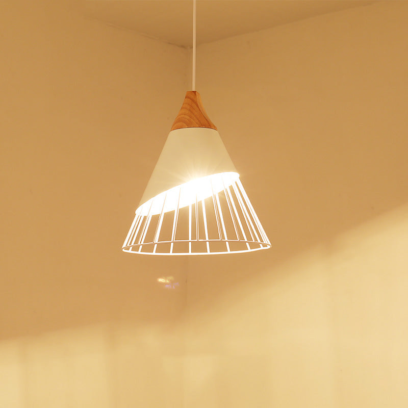 Wit hout Nieuw moderne hanglamp 1-licht kegel plafondlamp voor woonkamer voor woonkamer