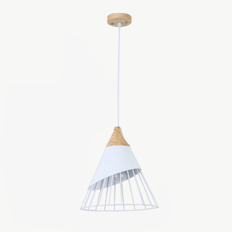 Wit hout Nieuw moderne hanglamp 1-licht kegel plafondlamp voor woonkamer voor woonkamer