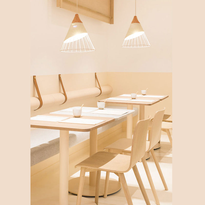 Wit hout Nieuw moderne hanglamp 1-licht kegel plafondlamp voor woonkamer voor woonkamer