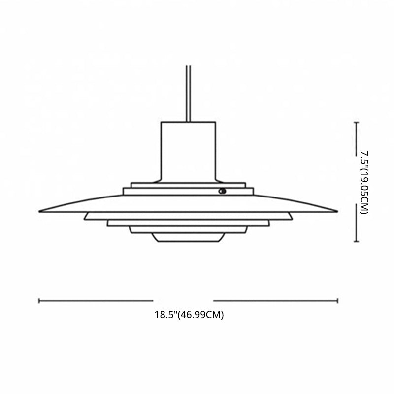 Dikke metalen schijf schaduw hanglamp moderne stijl in verlichting voor eetkamer