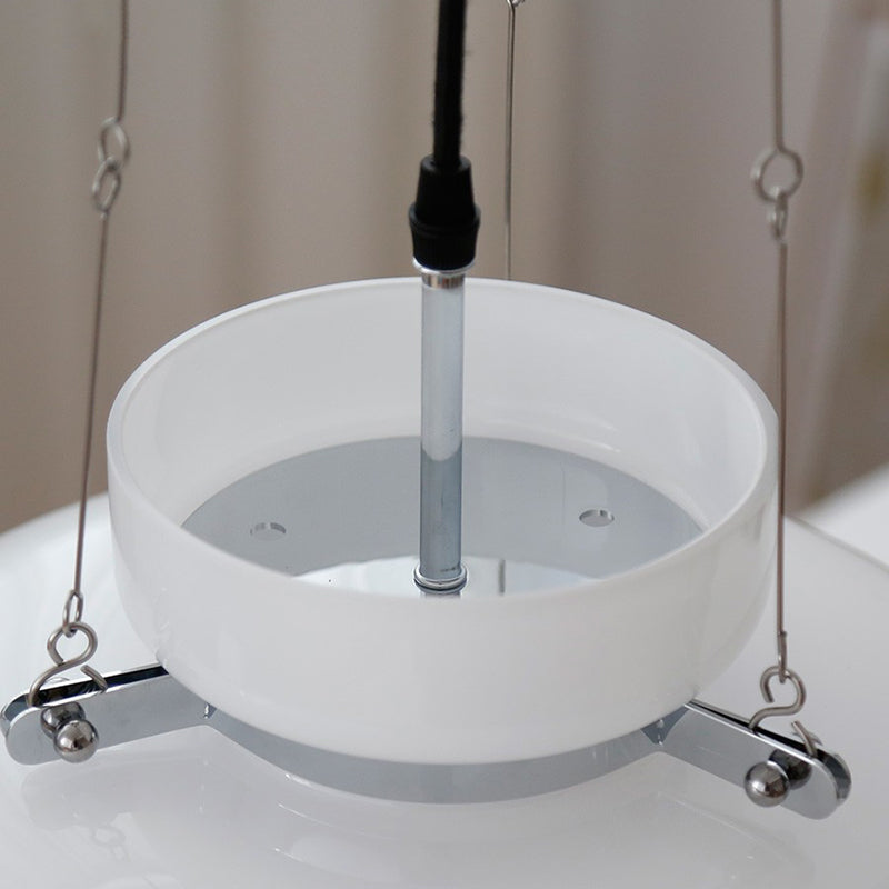 1-licht wit glas gesuspendeerde verlichting armatuur minimalisme hanglampje kit voor eetkamer