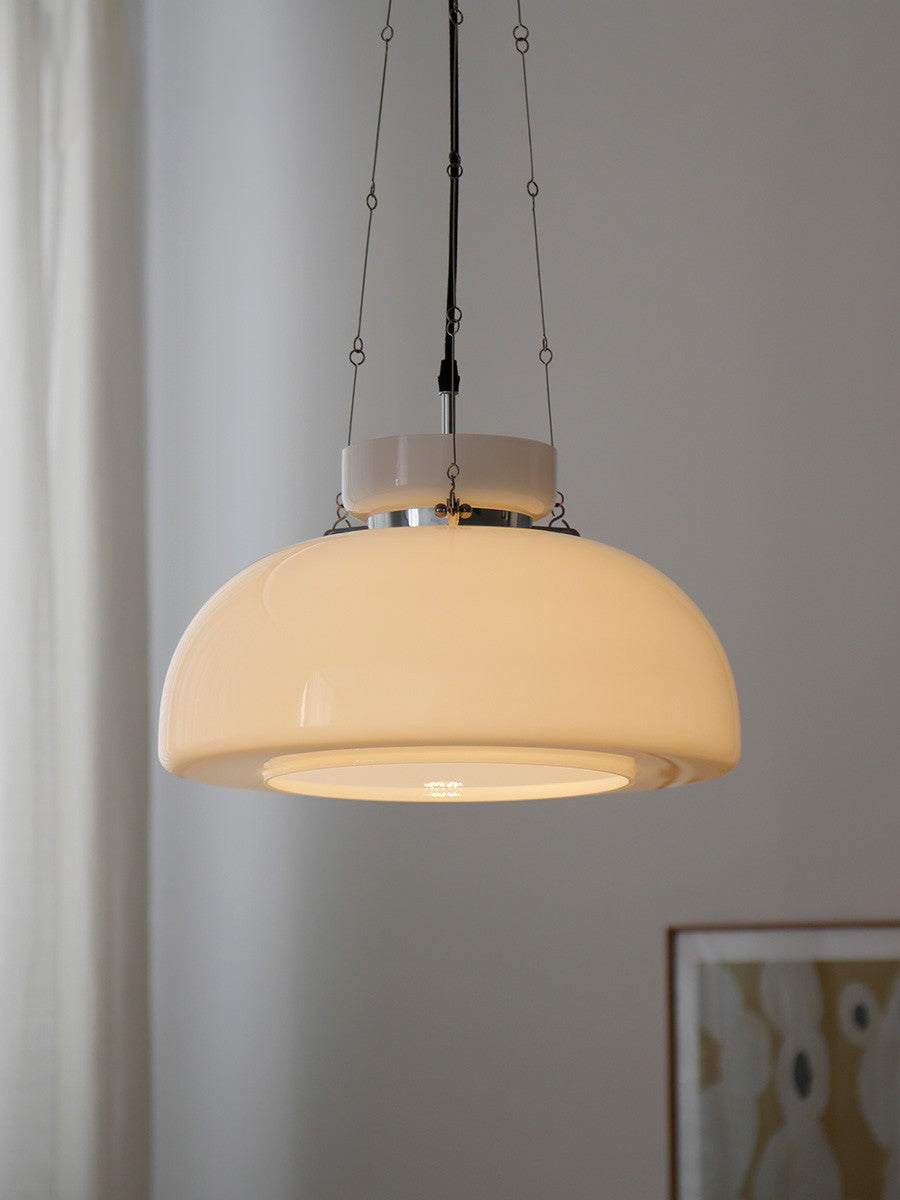 1-licht wit glas gesuspendeerde verlichting armatuur minimalisme hanglampje kit voor eetkamer