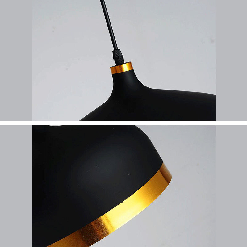 Postmodern Dome Shade Pendant Lamp Metal 1-Light Dining Room Hanging Light Fixture