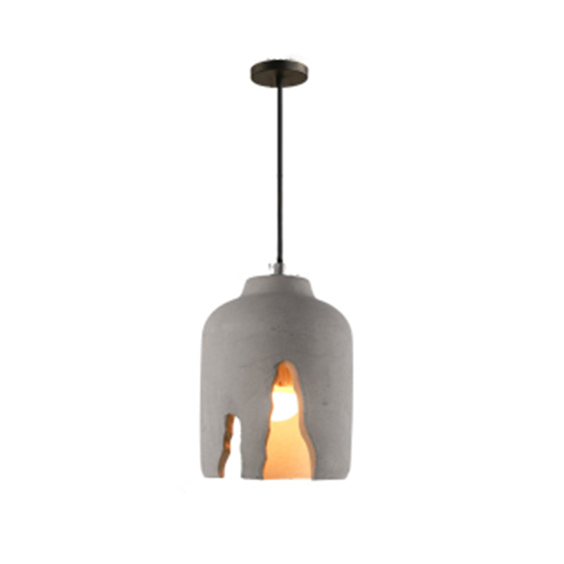 Grijs modern cement pendulum licht 1-licht hangend plafondlicht voor eetkamer