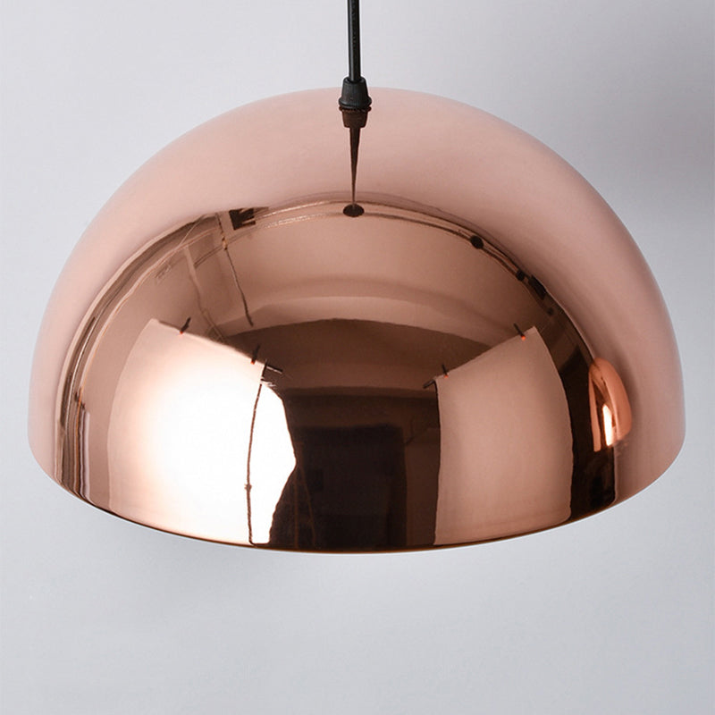 Postmoderne 1-Licht-Hanglampe Roségold geometrischer Anhänger Licht mit Metallschatten