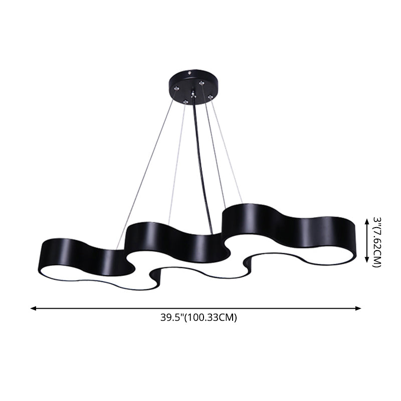 Hedendaagse metaal LED Hanglamp Lampbreuk 1 Lichte geometrische hangende plafondlicht voor kantoor