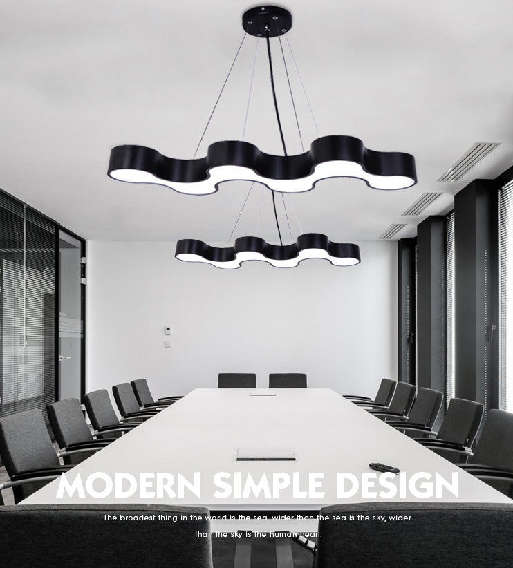 Hedendaagse metaal LED Hanglamp Lampbreuk 1 Lichte geometrische hangende plafondlicht voor kantoor