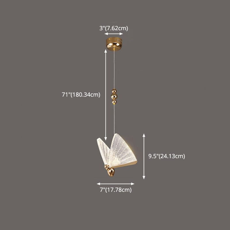 Simplicité moderne Butterfly Plafond Suspension lampe de plafond acrylique Fixage de plafond pour restaurant