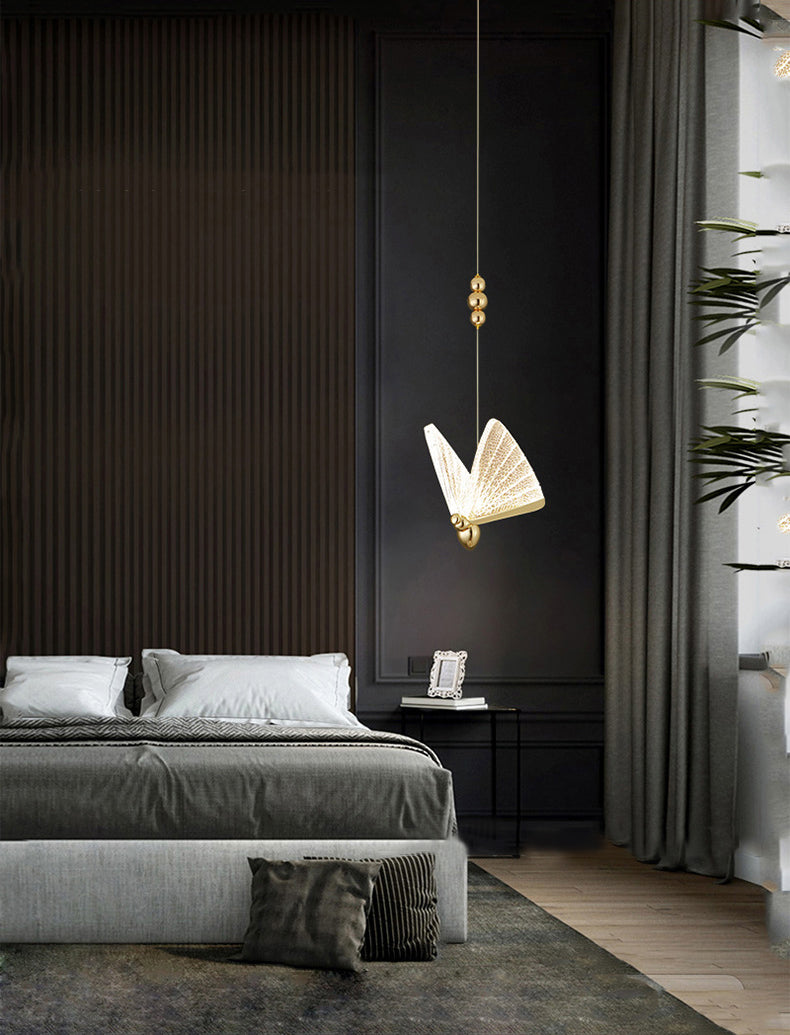 Simplicité moderne Butterfly Plafond Suspension lampe de plafond acrylique Fixage de plafond pour restaurant