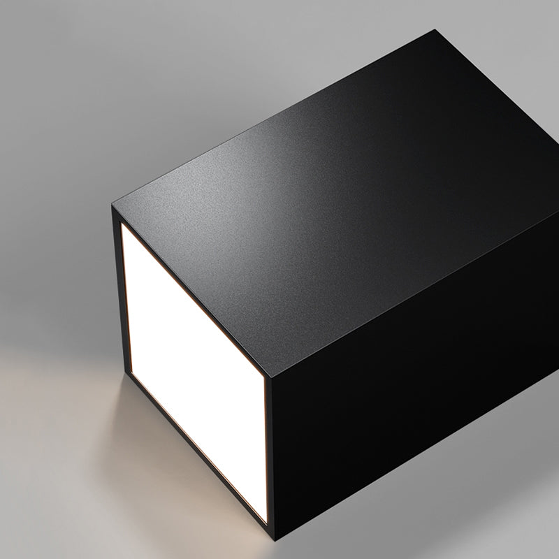 Zwart-witte LED-plafondlamp in moderne, minimalistische stijl Aluminium geometrische inbouw met acrylkap
