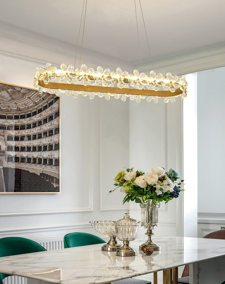 Moderno isola a sospensione soffitto illuminazione cristallo illuminazione luce ristorante luce interno