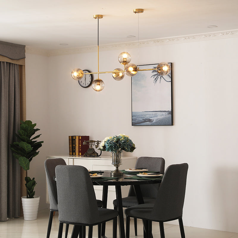 Dinning Spherical Dinning Illing Fixture Glass Glass Style Island Chandelier Light