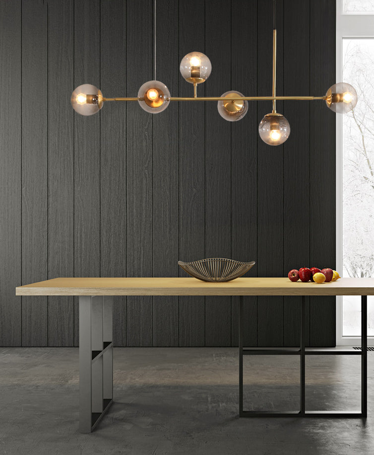 Dinning Spherical Dinning Illing Fixture Glass Glass Style Island Chandelier Light