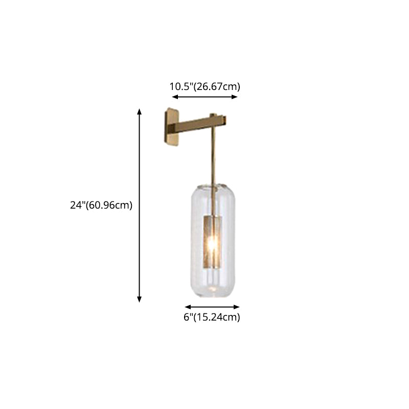 Modern Wall Light Metal Light Glass Indoor Beside Light Reading Light for Living Room