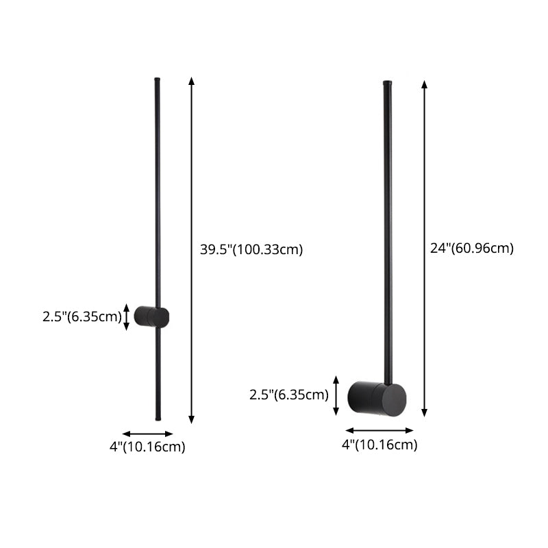 Aluminium LED Wall Lamp in Modern Concise Style Wrought Iron Linear Wall Sconce with Acrylic Shade