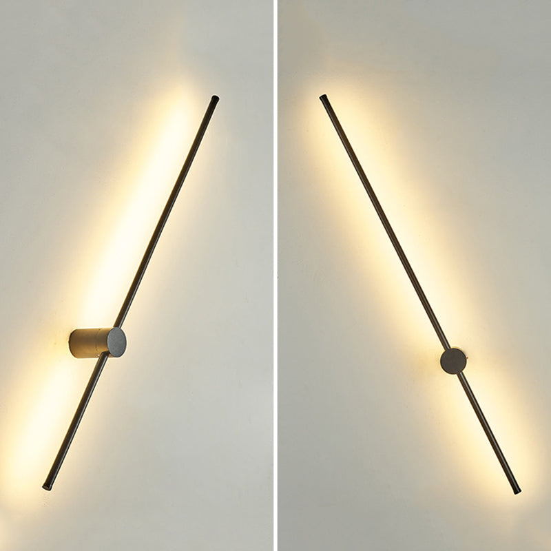 Aluminium LED Wall Lamp in Modern Concise Style Wrought Iron Linear Wall Sconce with Acrylic Shade