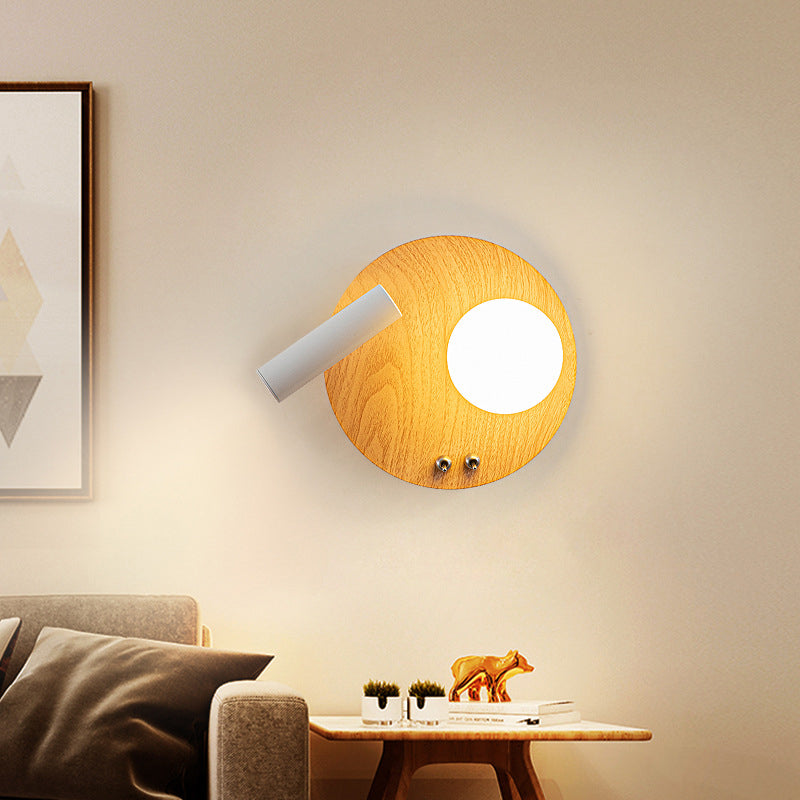 Modern Sconce Single Light Wood Light Spot Light Beside Light Bedroom Indoor Light