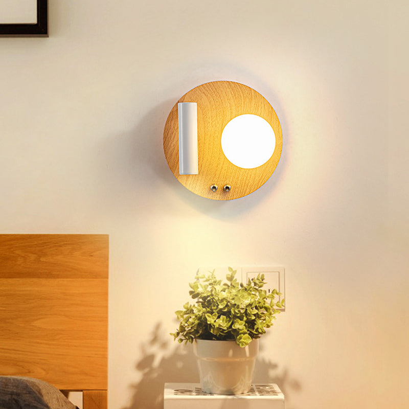 Modern Sconce Single Light Wood Light Spot Light Beside Light Bedroom Indoor Light