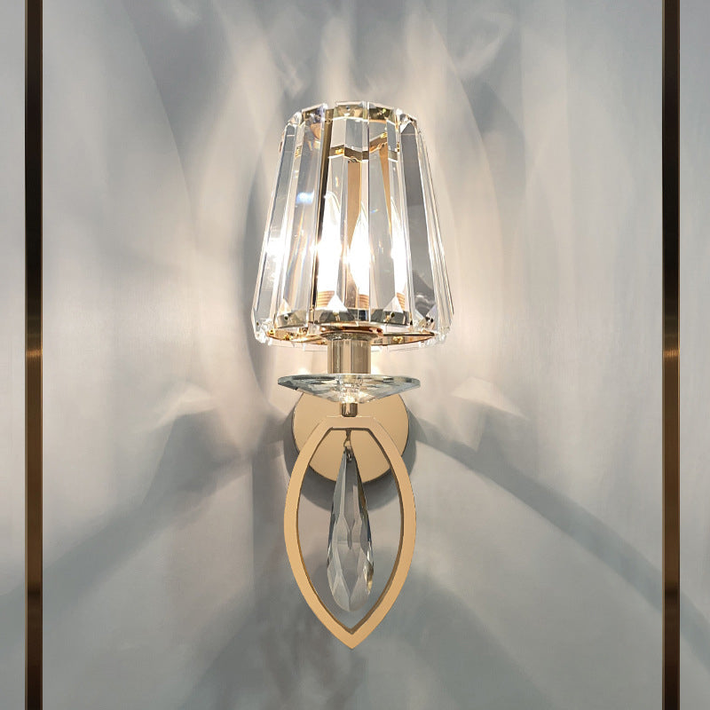 Crystal 1 Light Wall Light Sconce Modern Bedroom Wall Mounted Light Fixture