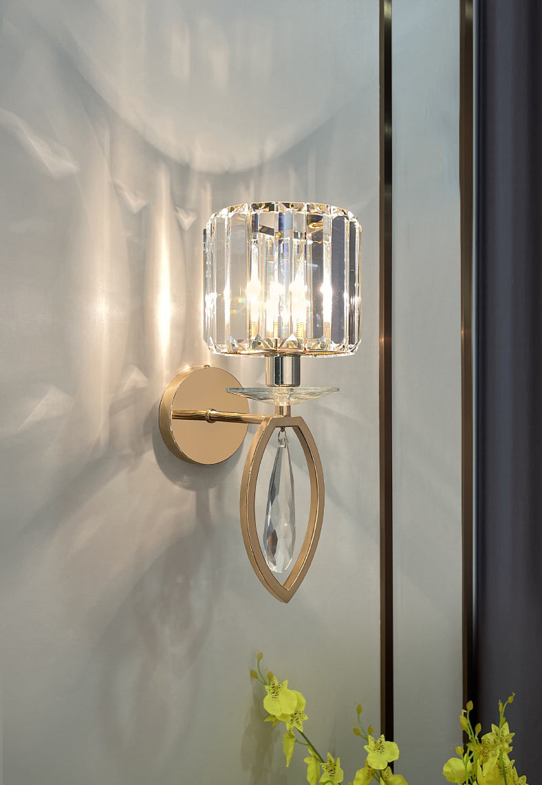 Crystal 1 Light Wall Light Sconce Modern Bedroom Wall Mounted Light Fixture