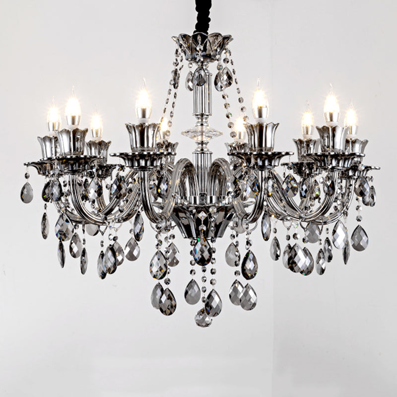 Crystal Candelabra Hanging Light Fixtures Vintage Living Room Hanging Chandelier Light
