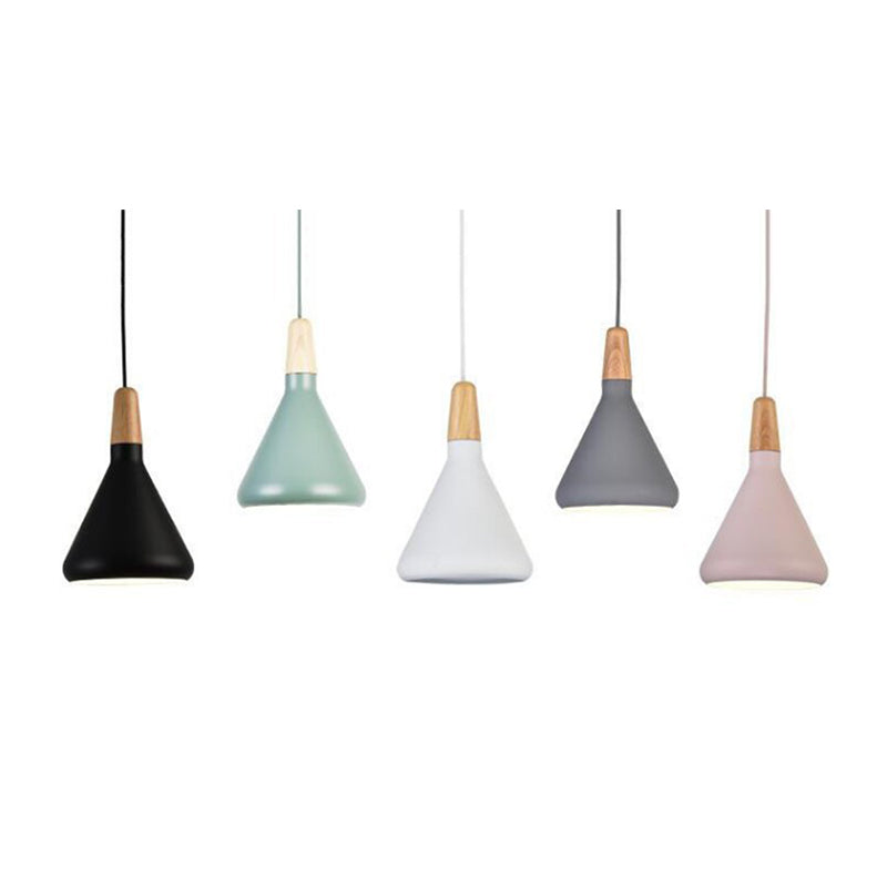Moderne eenvoudige kegelhangende hanglamp aluminium hangende hanglampen voor restaurant