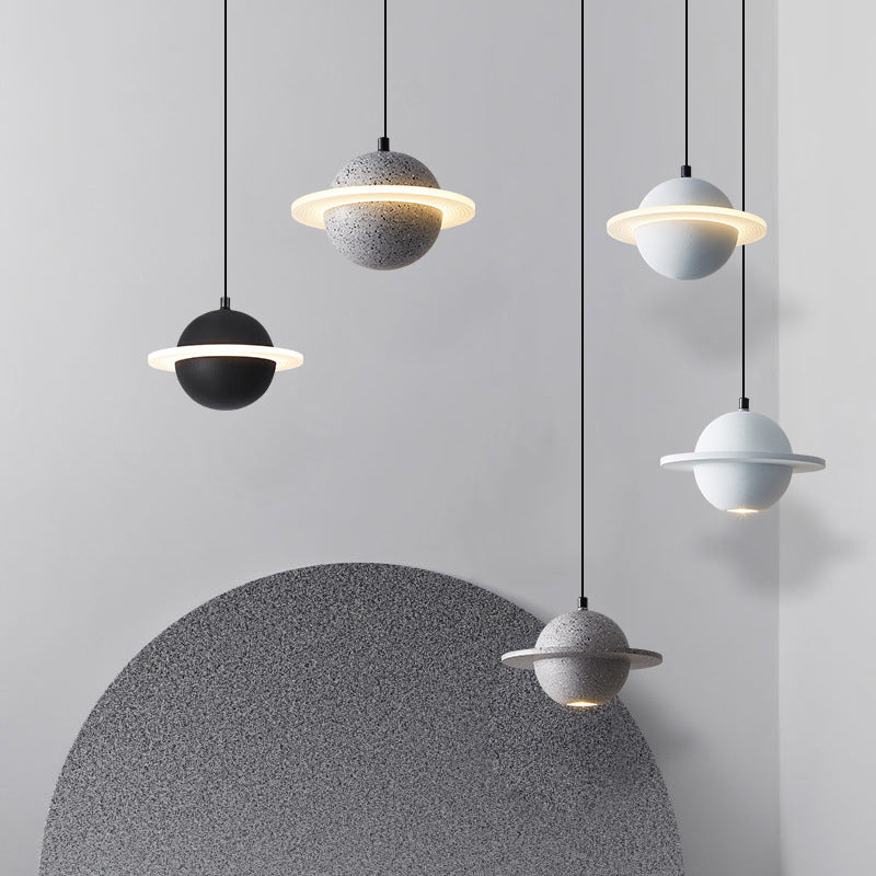 Modern Simplicity Round Ceiling Chandelier Cement Hanging Light for Living Room