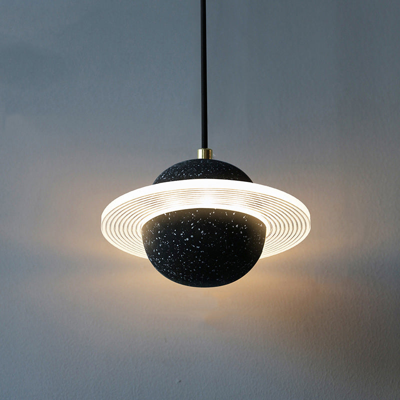 Modern Simplicity Round Ceiling Chandelier Cement Hanging Light for Living Room
