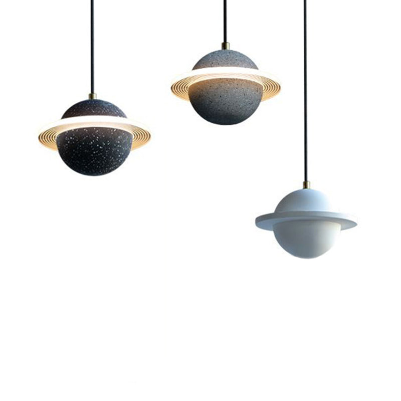 Modern Simplicity Round Ceiling Chandelier Cement Hanging Light for Living Room