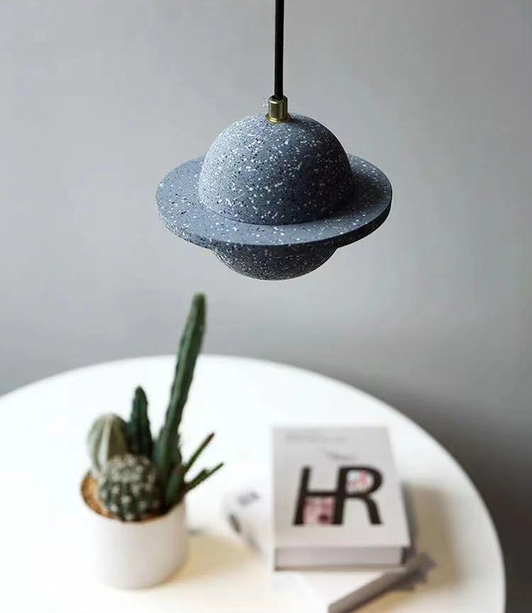 Modern Simplicity Round Ceiling Chandelier Cement Hanging Light for Living Room