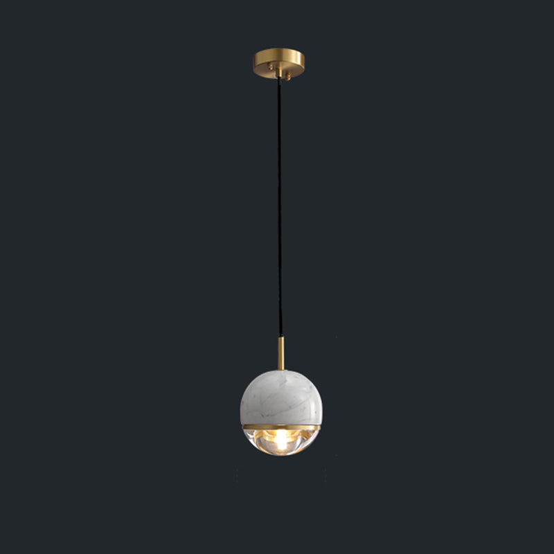 Noordse bolvormige hanger verlichtingsarmatuur stenen slaapkamer plafond hanglampje