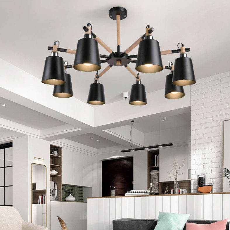 Sputnik Ceiling Hung Fixture Nordic-Style Metal Living Room Chandelier Lighting Fixture