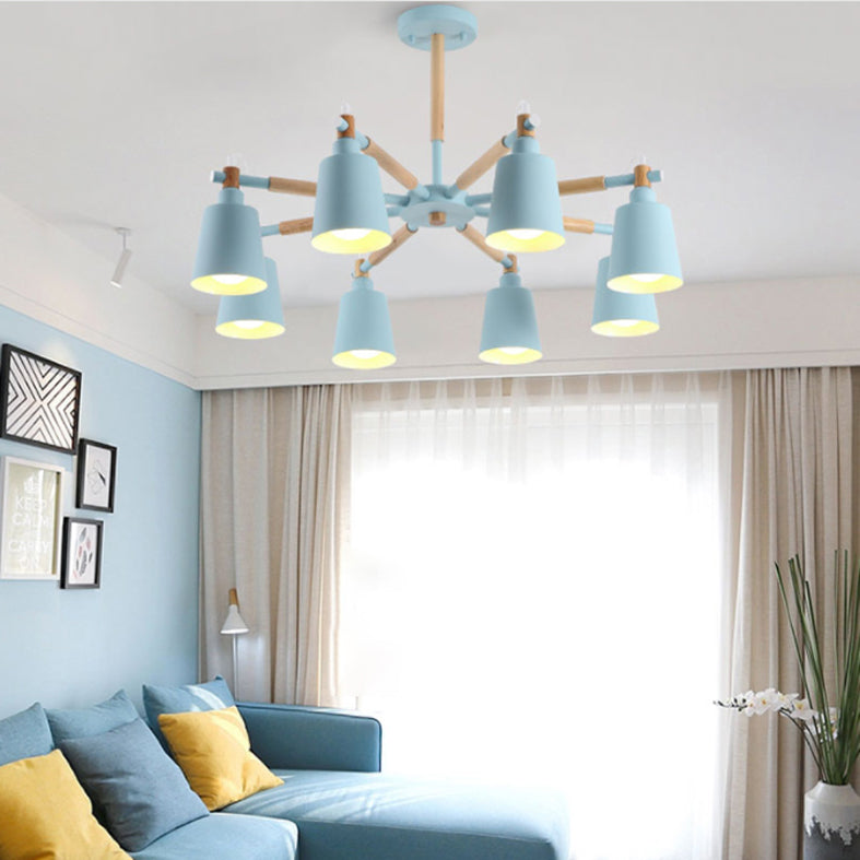 Sputnik Ceiling Hung Fixture Nordic-Style Metal Living Room Chandelier Lighting Fixture