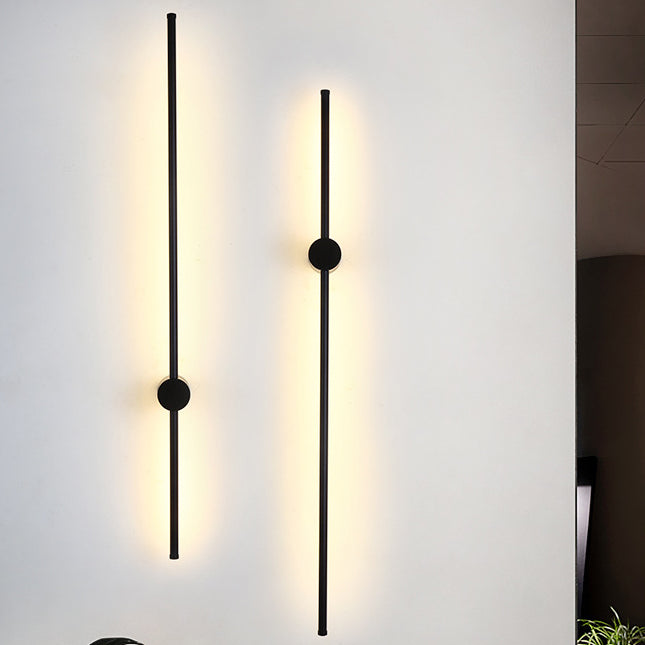 Aluminium LED Wall Lamp in Modern Concise Style Wrought Iron Linear Wall Sconce with Acrylic Shade