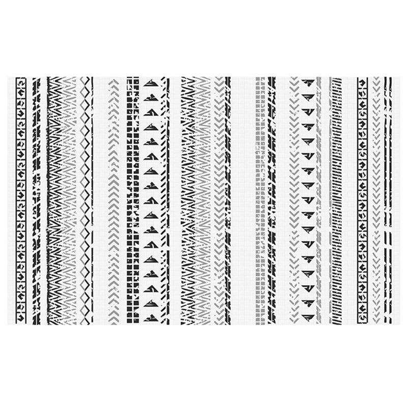 Vintage Southwestern Print Rug White Tone Polyester Area Tapijt Non-Slip Backing Rug voor de woonkamer