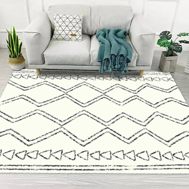 Witte toon Boheems gebied tapijt polyester tribale symbolen binnen tapijt gemakkelijk verzorgt tapijt voor woonkamer