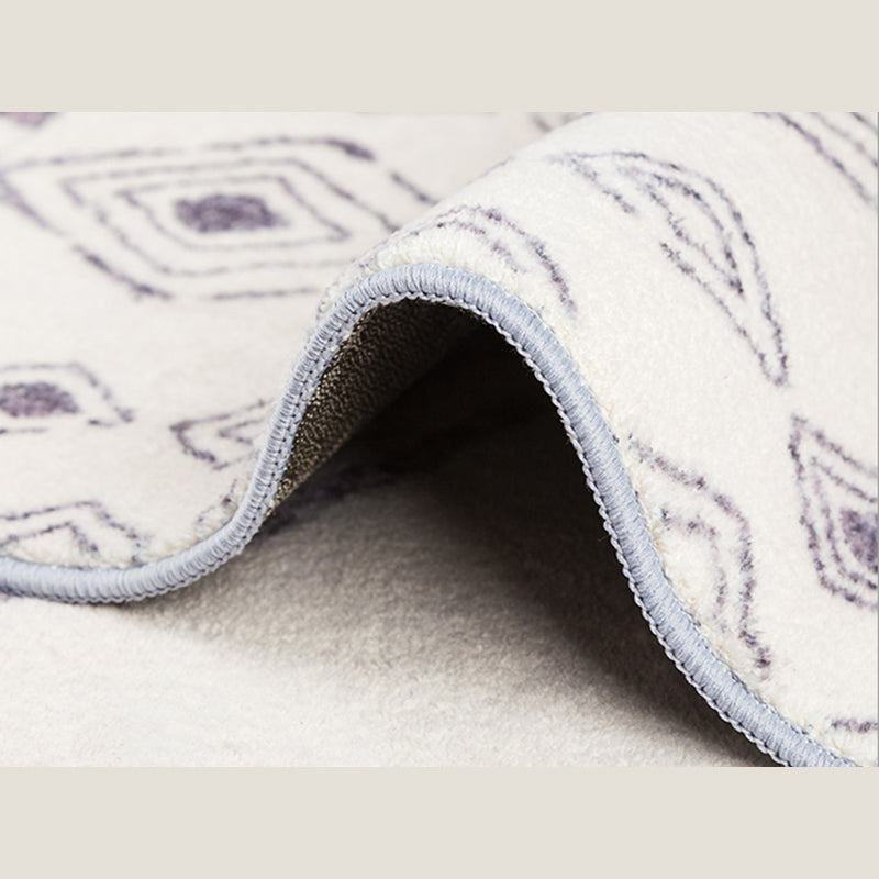 Witte toon Shabby Chic indoor tapijt polyester tribale afdrukt tapijt Easy Care Tapijt voor huizendecoratie