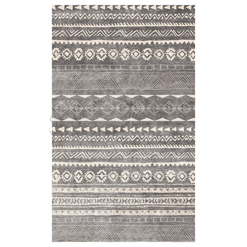 Eenvoudige veelkleurige Boheemse tapijten Polyester Speerpunt Rug niet-slip achterste tapijt voor woonkamer