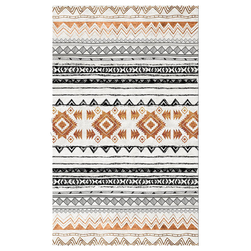 Eenvoudige veelkleurige Boheemse tapijten Polyester Speerpunt Rug niet-slip achterste tapijt voor woonkamer