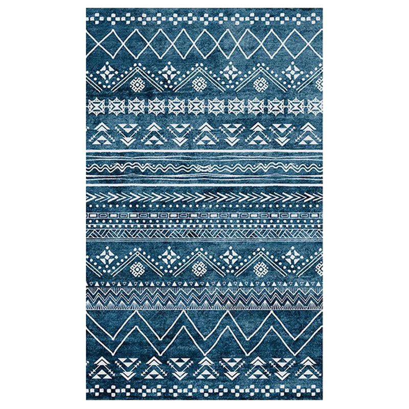 Eenvoudige veelkleurige Boheemse tapijten Polyester Speerpunt Rug niet-slip achterste tapijt voor woonkamer