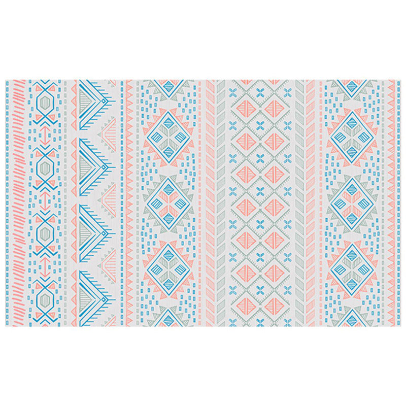 Witte toon tribal print tapijten polyester tapijt klassieke antislip achterste binnen tapijt voor woonkamer