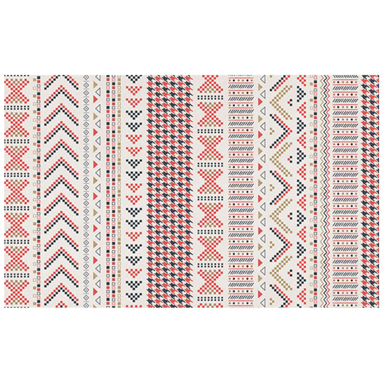 Witte toon tribal print tapijten polyester tapijt klassieke antislip achterste binnen tapijt voor woonkamer