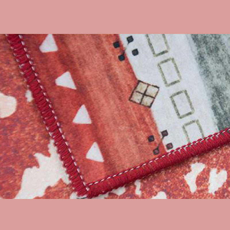 Elegante tappeto a base di tappeto etnico Elegante Multicolore Boho Polyester Etnic Resistente a tappeto per arredamento per la casa