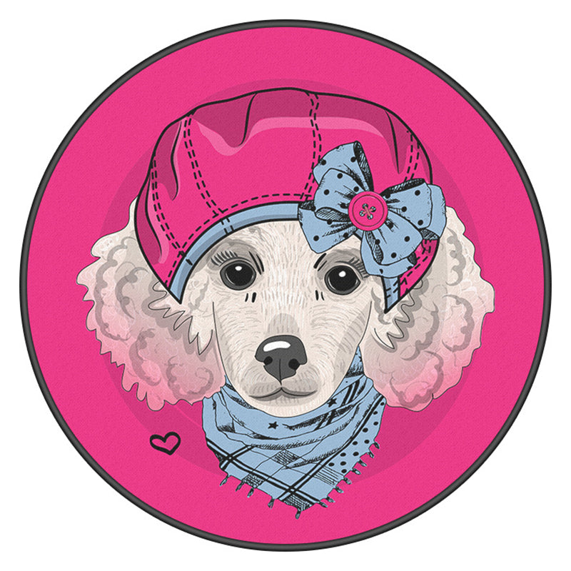 Individuality Animals Pattern Rug Multicolored Stylish Round Rug Washable Carpet for Home Decor