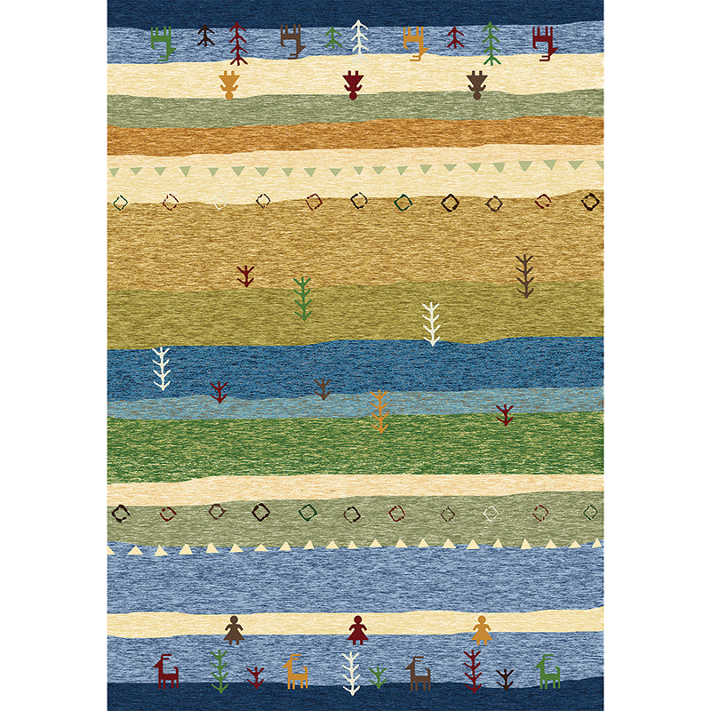 Grijze tonus antieke gebied tapijt polyester tribale print binnen tapijt antislip rugtapijt voor slaapkamer