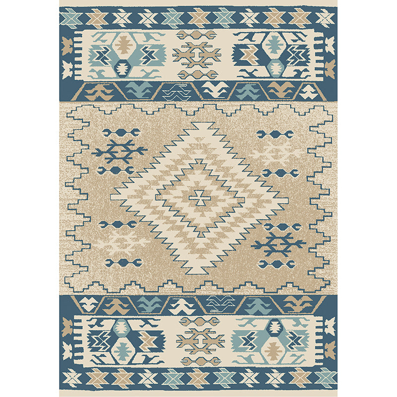 Grijze tonus antieke gebied tapijt polyester tribale print binnen tapijt antislip rugtapijt voor slaapkamer